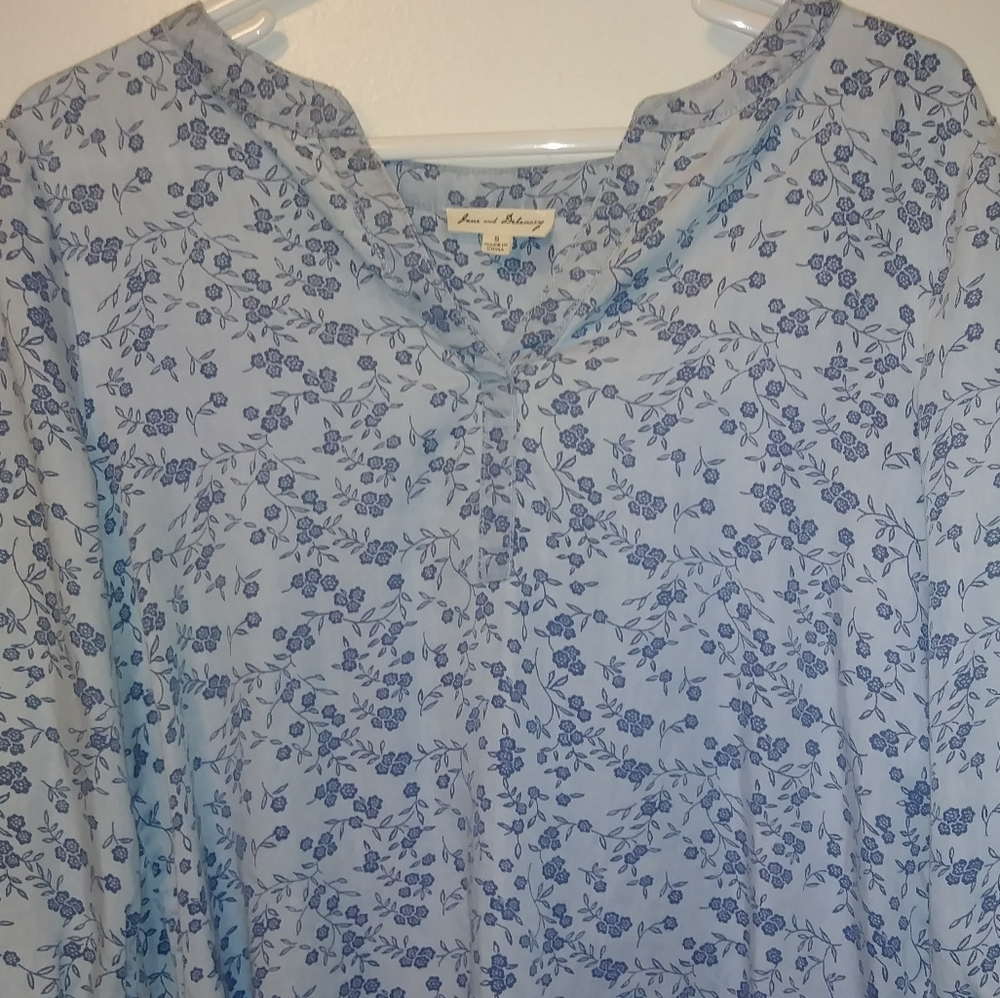 ♡🗝️ Blue Floral Tunic